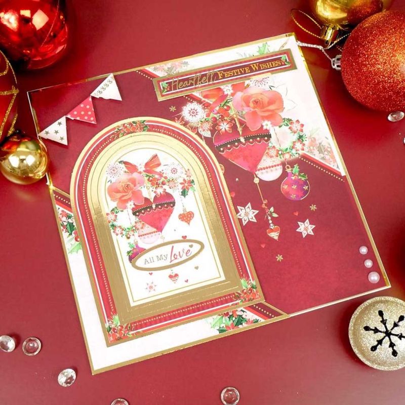 Heartfelt Wishes  Heartwarming Christmas Die Cut Luxury Toppers for Paper Crafts