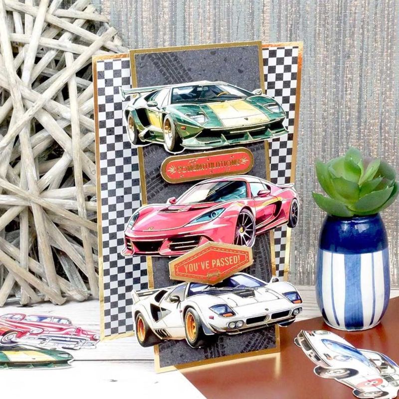  Classic Cars Die-Cuts A5 Pad for Cardmaking & Paper Crafts