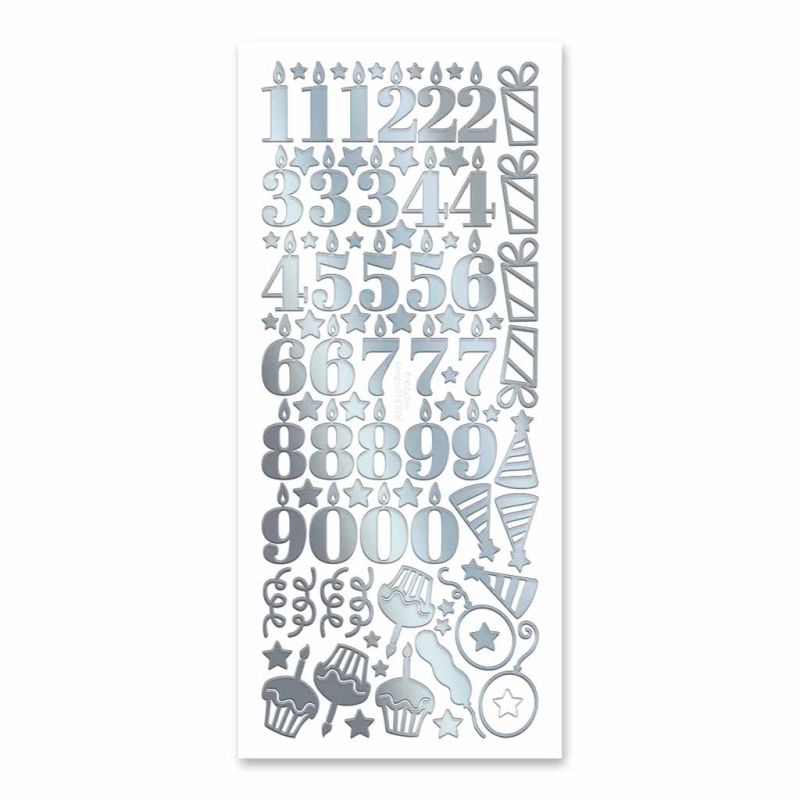 Birthday Candle Numbers Peel Off Wording For Paper Craft