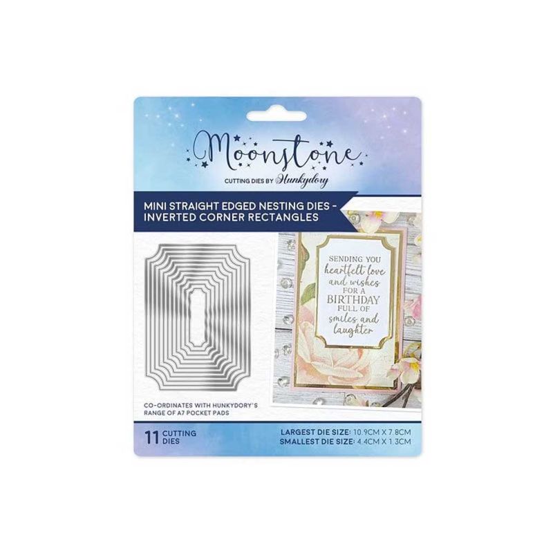 Inverted Corner Rectangles Mini Nesting Metal Craft Dies for Paper Crafting