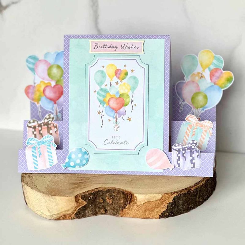 Pretty Pastels Stepper Card Blank & Envelopes - 12 Pack By Katy Sue