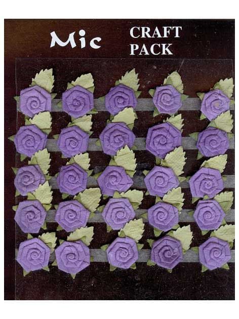 25 Flat Paper Roses Embellishment