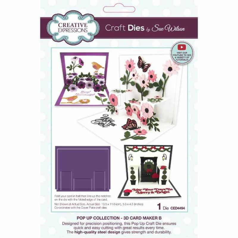 3d Card Maker B Pop Up Collection Craft Dies by Sue Wilson for Cardmaking