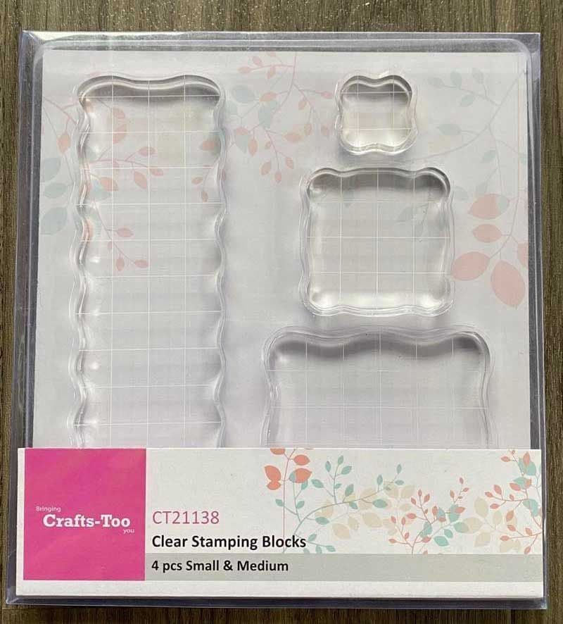 4 pcs Clear Stamping Blocks For Rubber Stamping Paper Crafts