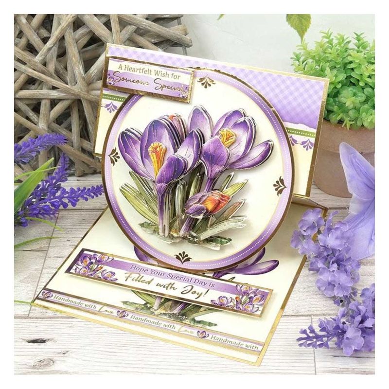 Joyful Crocus In Full Bloom Flower Deco-Large Die Cut 3d Decoupage