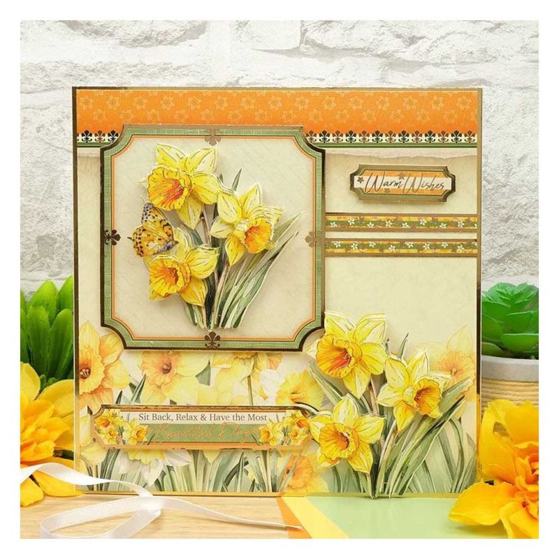 Delightful Daffodils In Full Bloom Flower Deco-Large Die Cut 3d Decoupage