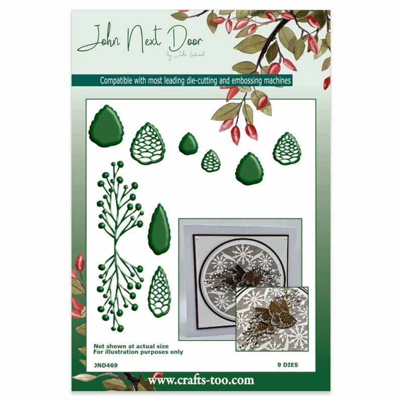 Pinecones Paper Craft Metal Die by John Next Door