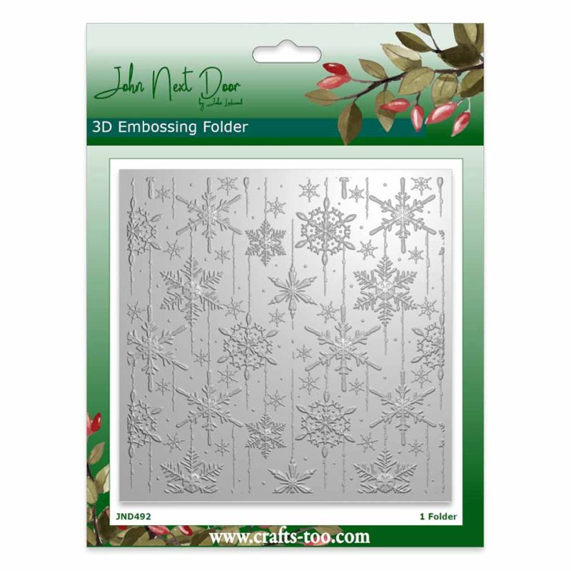 Retro Snowflakes 3d Embossing Folder for Paper Crafts by John Next Door