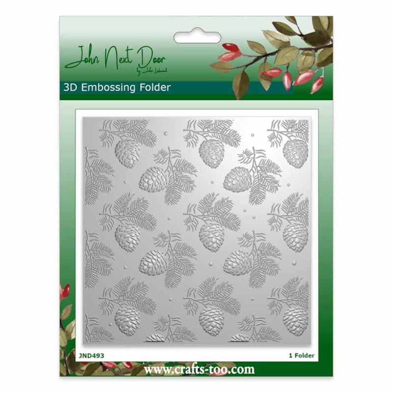 Pinecones 3d Embossing Folder for Paper Crafts by John Next Door