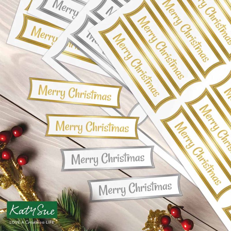 Merry Christmas Straight Banners Foiled & Die Cut Pack By Katy Sue