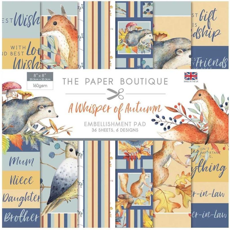 A Whisper of Autumn Embellishment Pad by The Paper Boutique