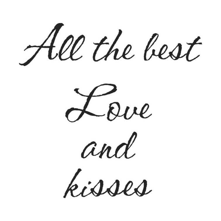 All the Best & Love and Kisses 2 Clear Craft Rubber Stamps