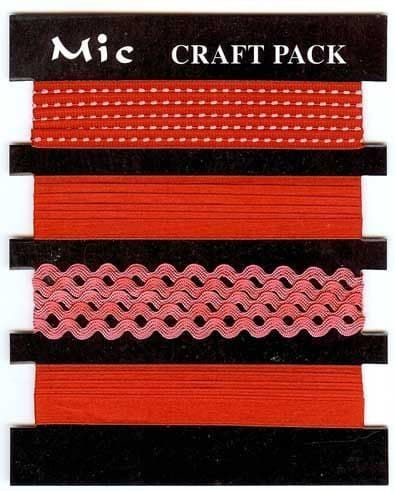 Assorted Width Red Satin Ribbons