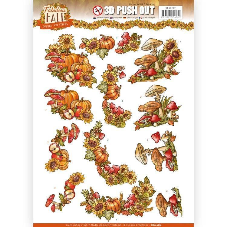 Autumn Fruit & Pumpkins Die Cut 3d Decoupage Paper Crafts