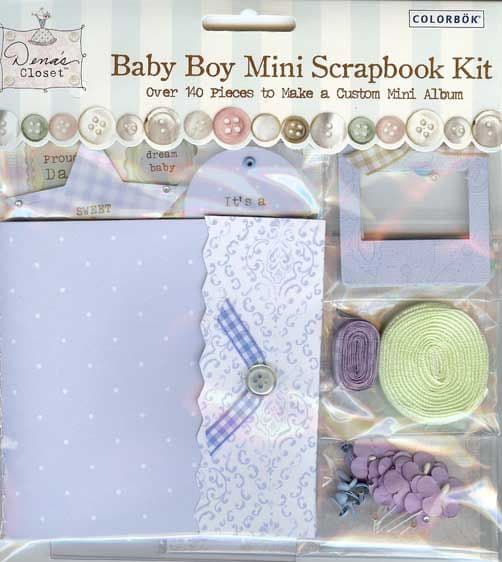 Baby Boy Mini Scrapbook Album Kit - Colorbok