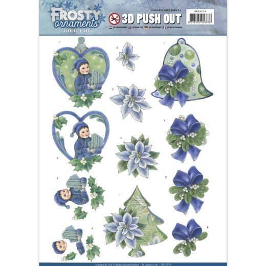 Bell Frosty Green Ornaments Christmas Die Cut 3d Decoupage Paper Crafts