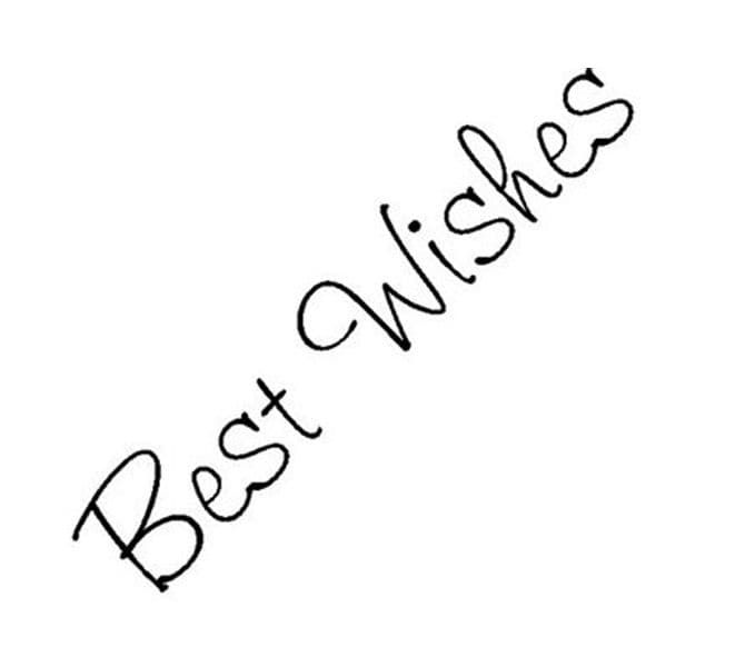 Best Wishes Clear Rubber Stamp for Paper Craft