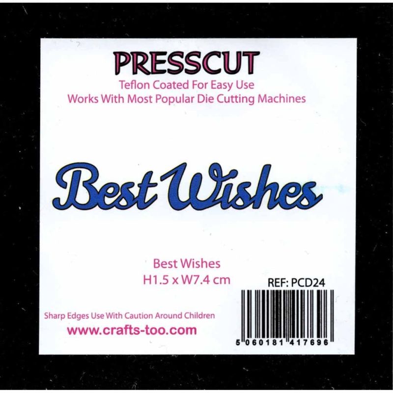 Best Wishes Metal Craft Die for Paper Crafting