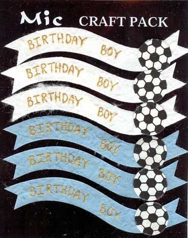 Birthday Boy Football Wording Banner Topper