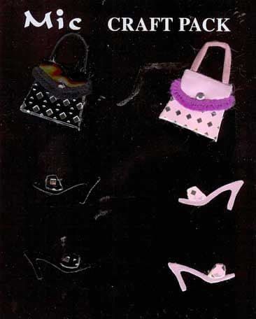 Black & Pink Shoes & Matching Bags Toppers