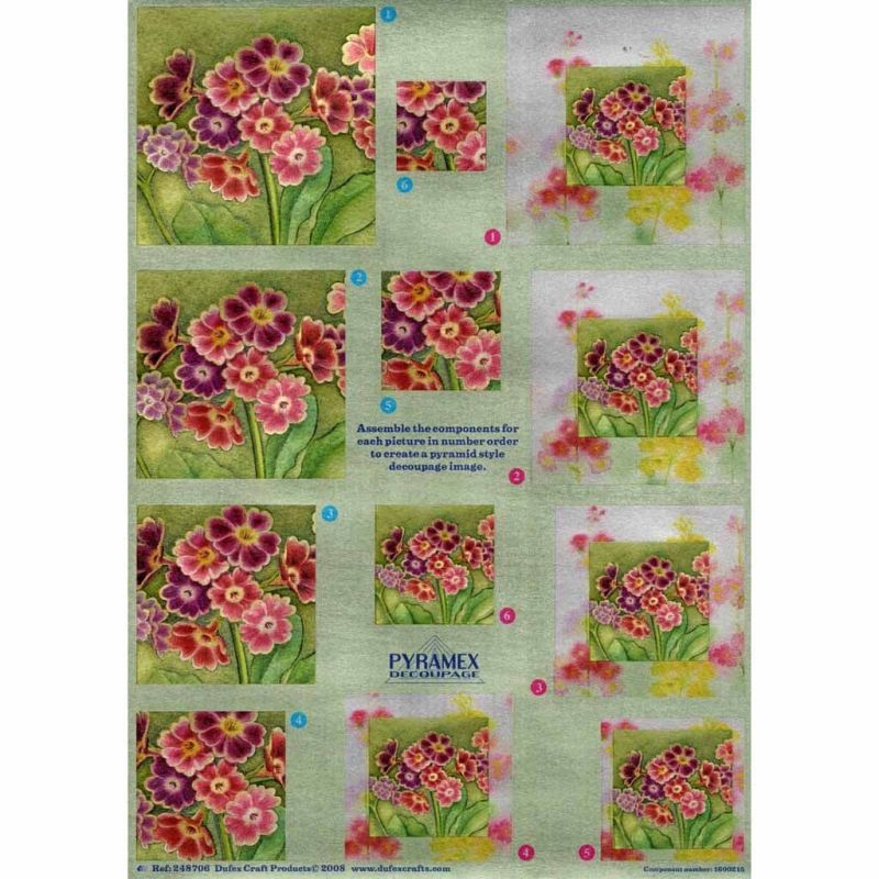 Blossoms Pyramex Dufex 3d Decoupage Pyramid Sheet