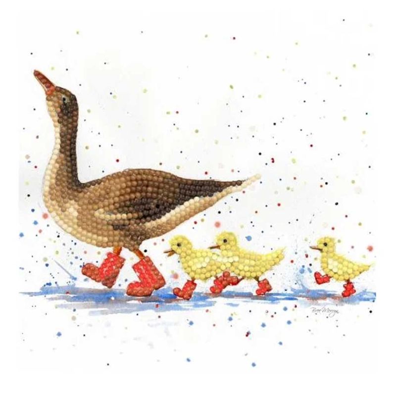 Puddle Parade Ducks Sparkle Art Paper Craft Card Kit by Bree Merryn