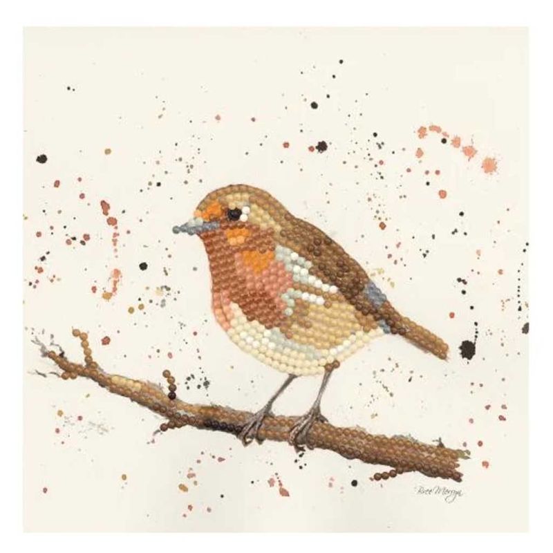 Ralph The Robin Sparkle Art Paper Craft Card Kit by Bree Merryn