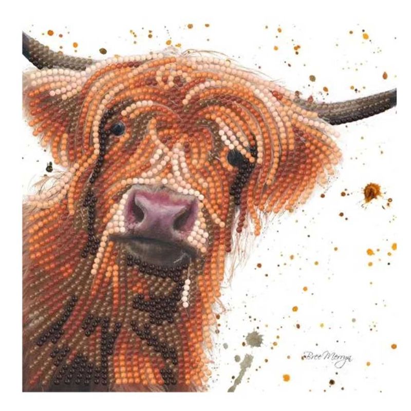 Betsy The Highland Cow Sparkle Art Paper Craft Card Kit by Bree Merryn