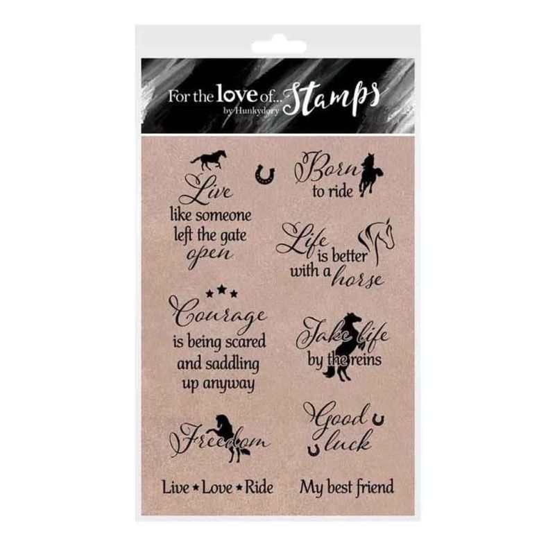 Born To Ride Horse Sentiments Clear Rubber Stamps for Paper Crafting