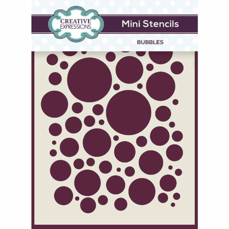 Bubbles Mini Paper Craft Stencil for Cardmaking