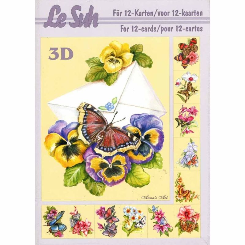 Butterflies & Flowers 3D Decoupage Craft Book from Le Suh