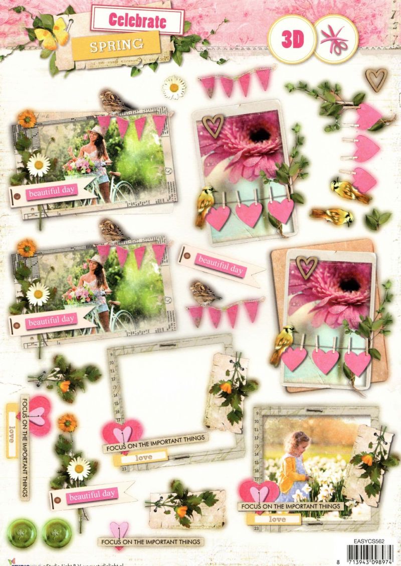 Celebrate Spring Die Cut 3d Decoupage Sheet From Studio Light