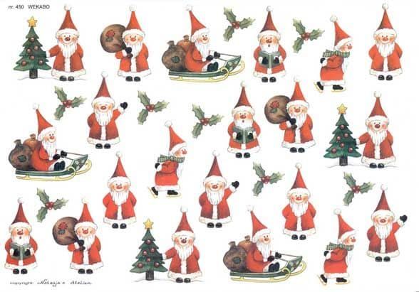 Christmas 5 Designs 3d Decoupage Sheet