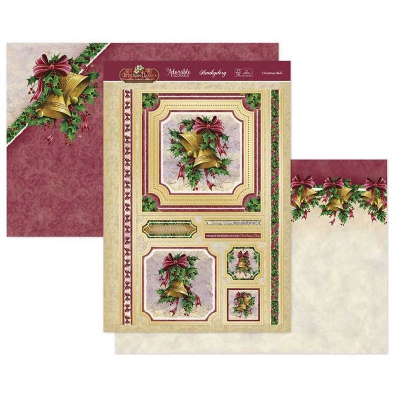 Christmas Bells Luxury Paper Craft Die Cut Topper Set