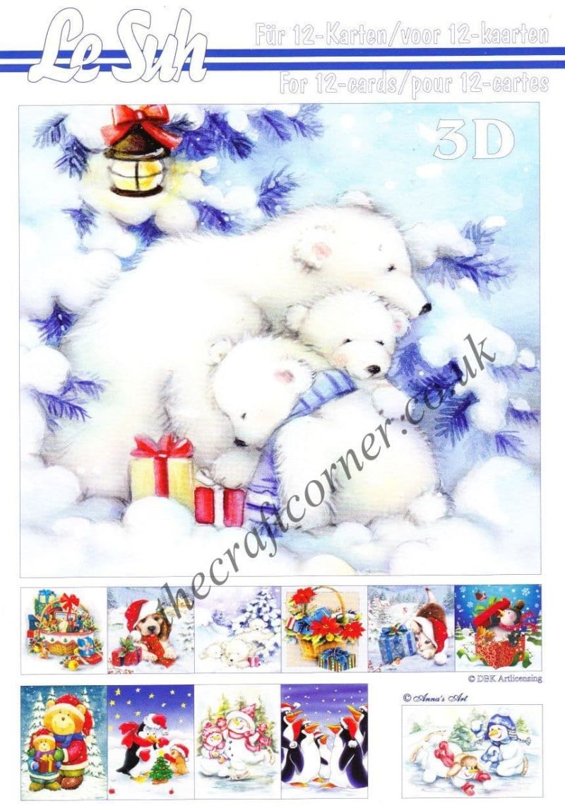 Christmas Cuties A5 3D Decoupage Book from Le Suh