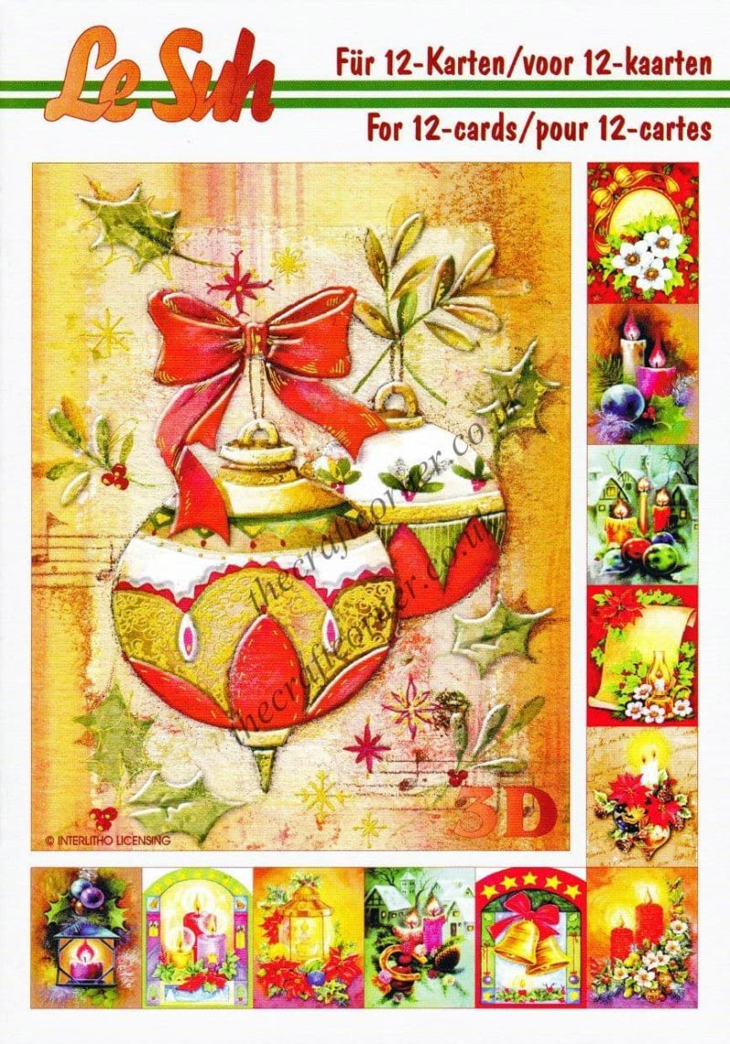 Christmas Decorations A5 3D Decoupage Book from Le Suh