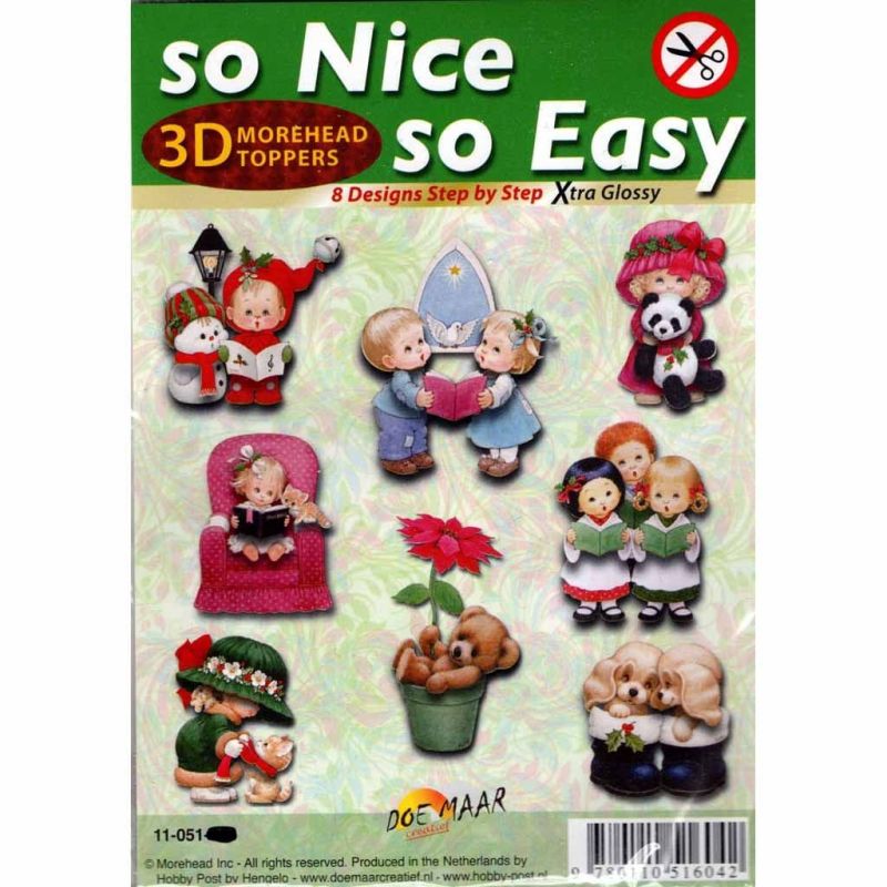 Christmas Snowman & Children Morehead So Nice, So Easy 3d Toppers - 11-051-601