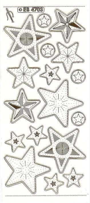 Christmas Stars Paper Embroidery Craft Sticker Peel Off