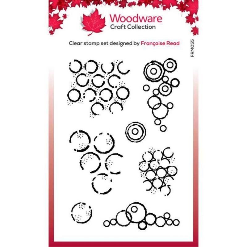 Circles Background Set of Clear Rubber Stamps for Paper Crafts By Francoise Read