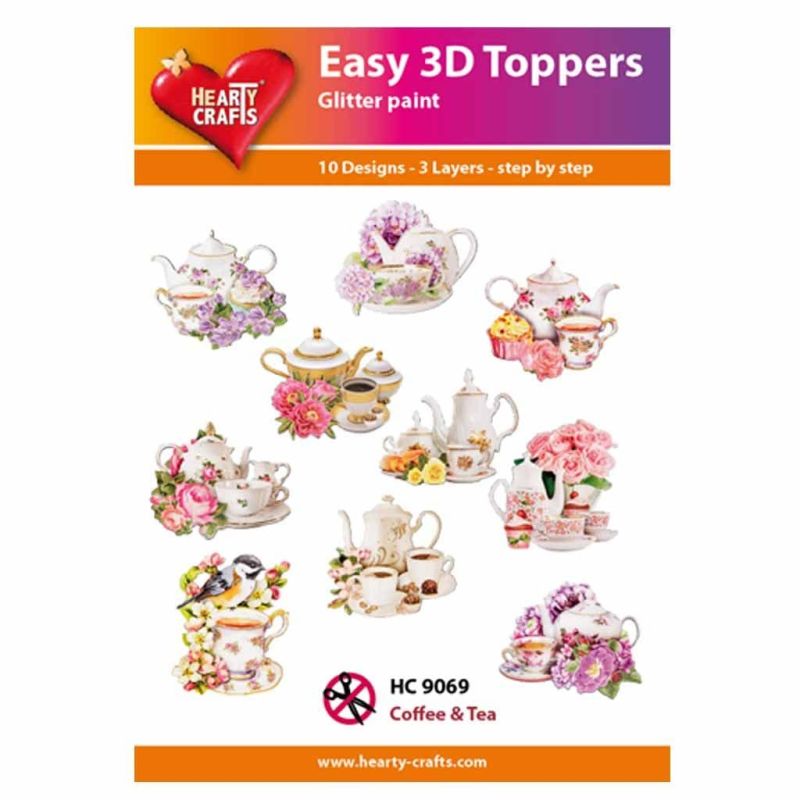 Coffee & Tea Easy 3D  Craft Toppers for Paper Card Making