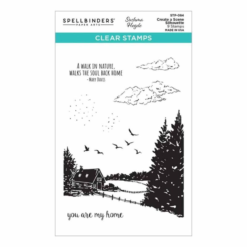 Create A Scene Silhouette Clear Rubber Stamps by Spellbinders for Paper Crafts