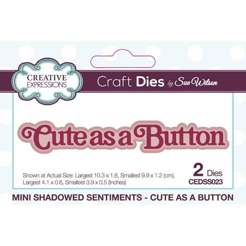 Cute As A Button Shadowed Metal Die for Cardmaking & Paper Craft