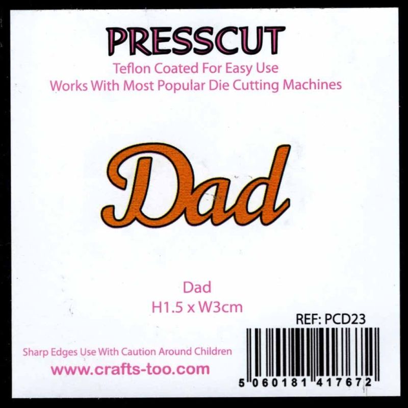 Dad Sentiment Metal Craft Die for Paper Crafting & Cardmaking