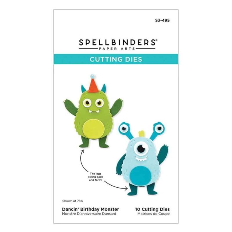 Dancin' Birthday Monster Spellbinders Paper Craft Dies