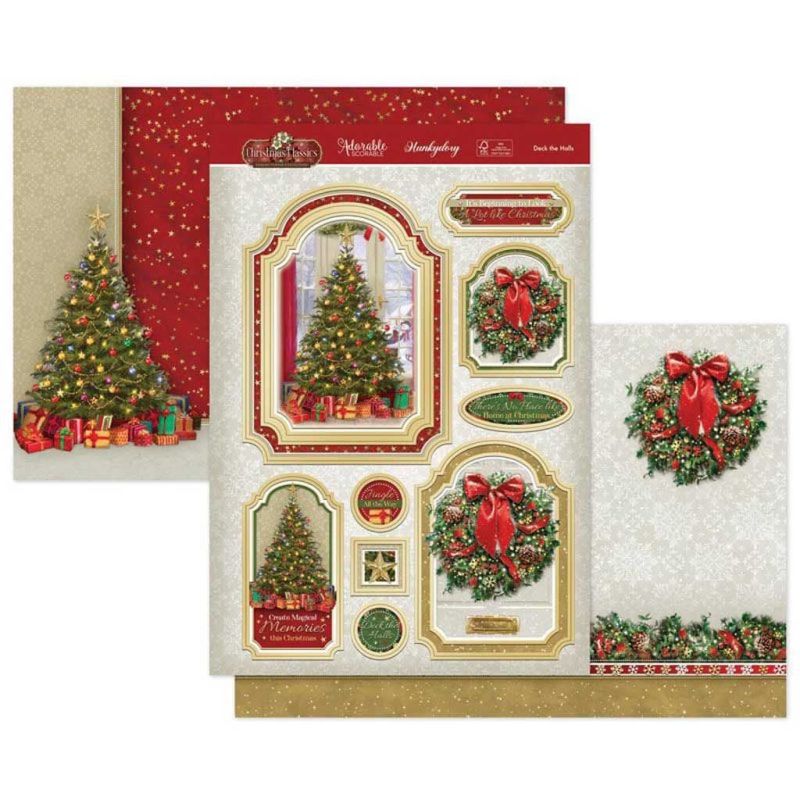 Deck The Halls Luxury Paper Craft Die Cut Topper Set