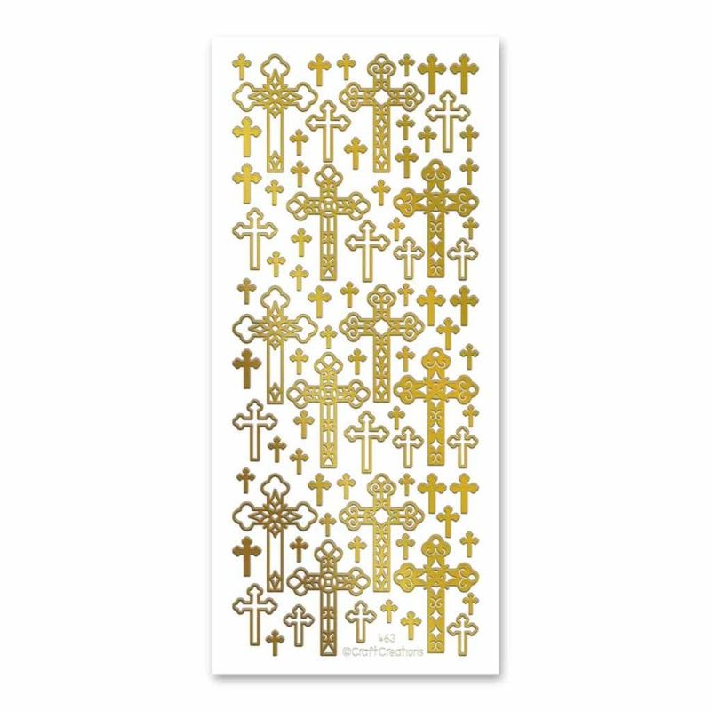 Decorative Crosses Peel Off Stickers For Paper Craft