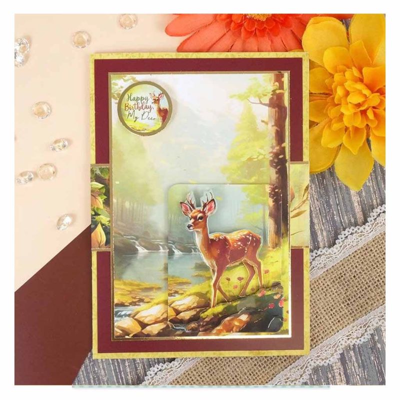 Forest Friends Rabbit & Deer Playful Pals Die Cut 3d Craft Decoupage