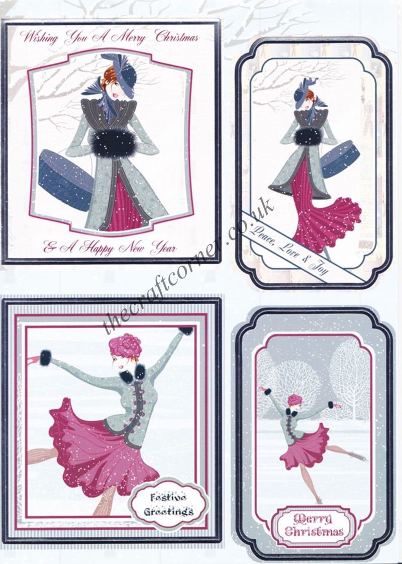 Die Cut Foil Winter Sparkles Toppers and Backing Card from Craft UK Ltd