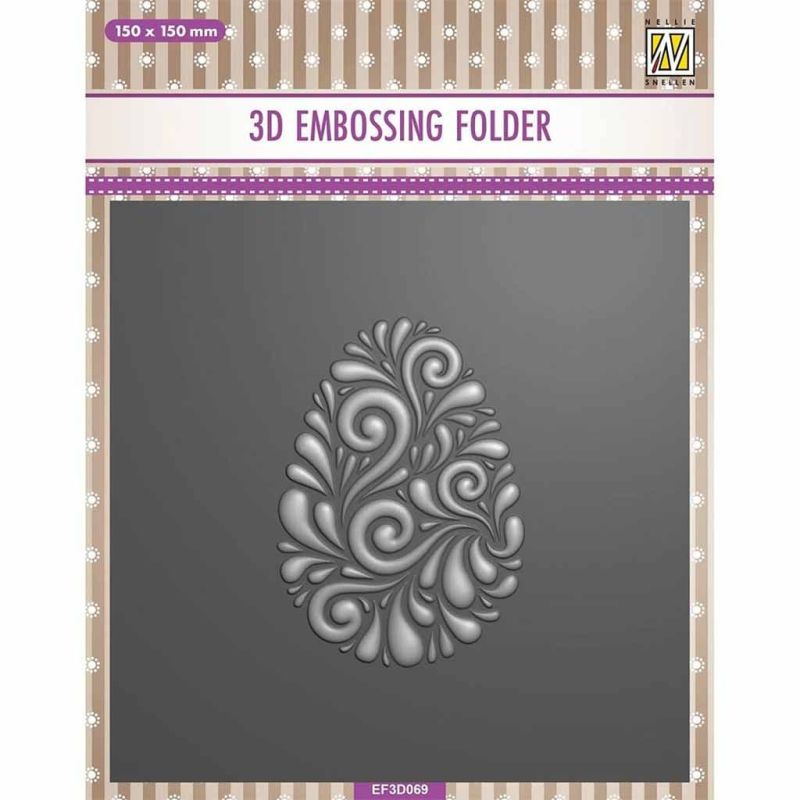 Doodle Egg Embossing Folder for Paper Crafts