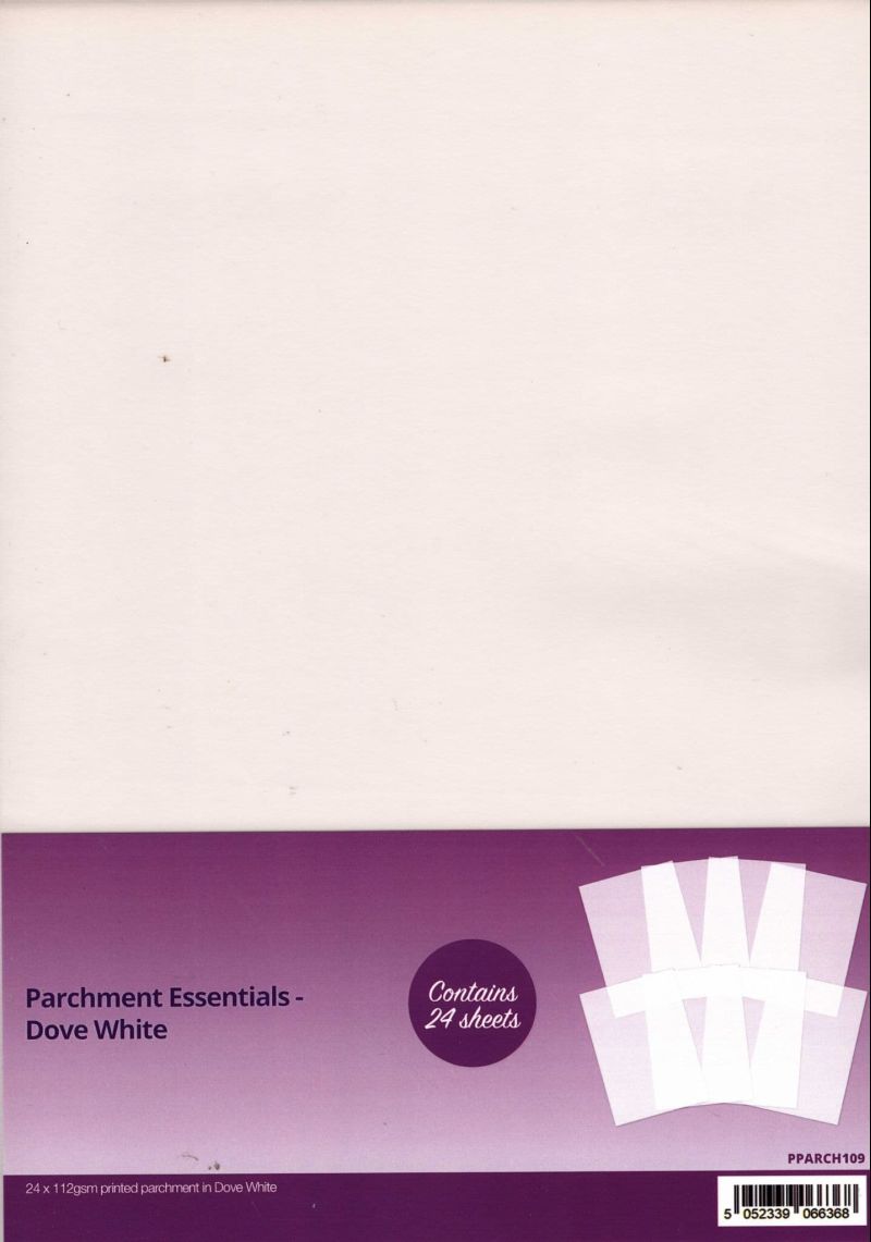 Dove White A4 Craft Parchment Paper by Hunkydory